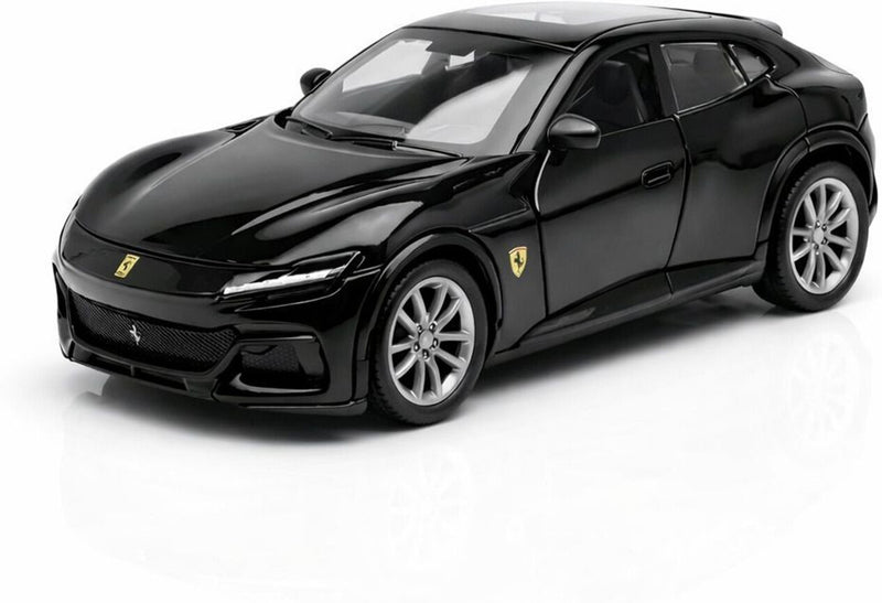 Metal Ferrari Toy Car Pullback with Light & Sound 1:36 (Black, Pack of: 1)